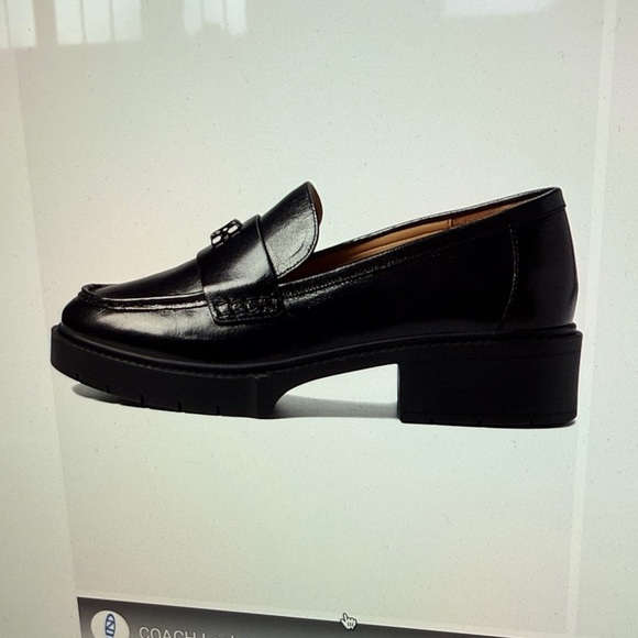 Coach Black Leather Loafers - Picture 3 of 7